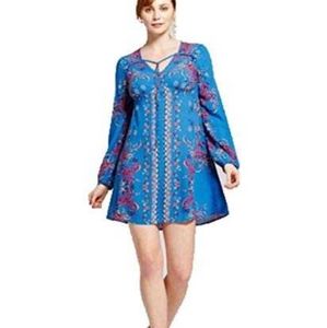 Long Sleeve Blue Dress